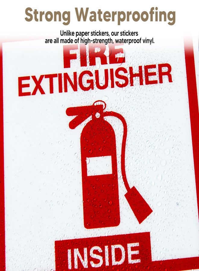 LUHIMO 2 PCS Fire Extinguisher Inside Sign Stickers,Self Adhesive Vinyl Safety Label Waterproof, Fade and Scratch Resistant, Suitable for Indoor and Outdoor,Red on White - Image 4